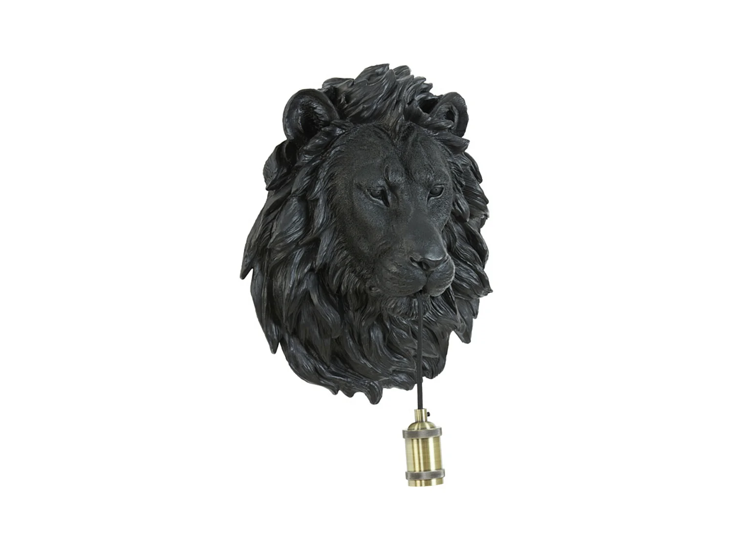 Applique LION - 33,5x19x40,5cm - Noir