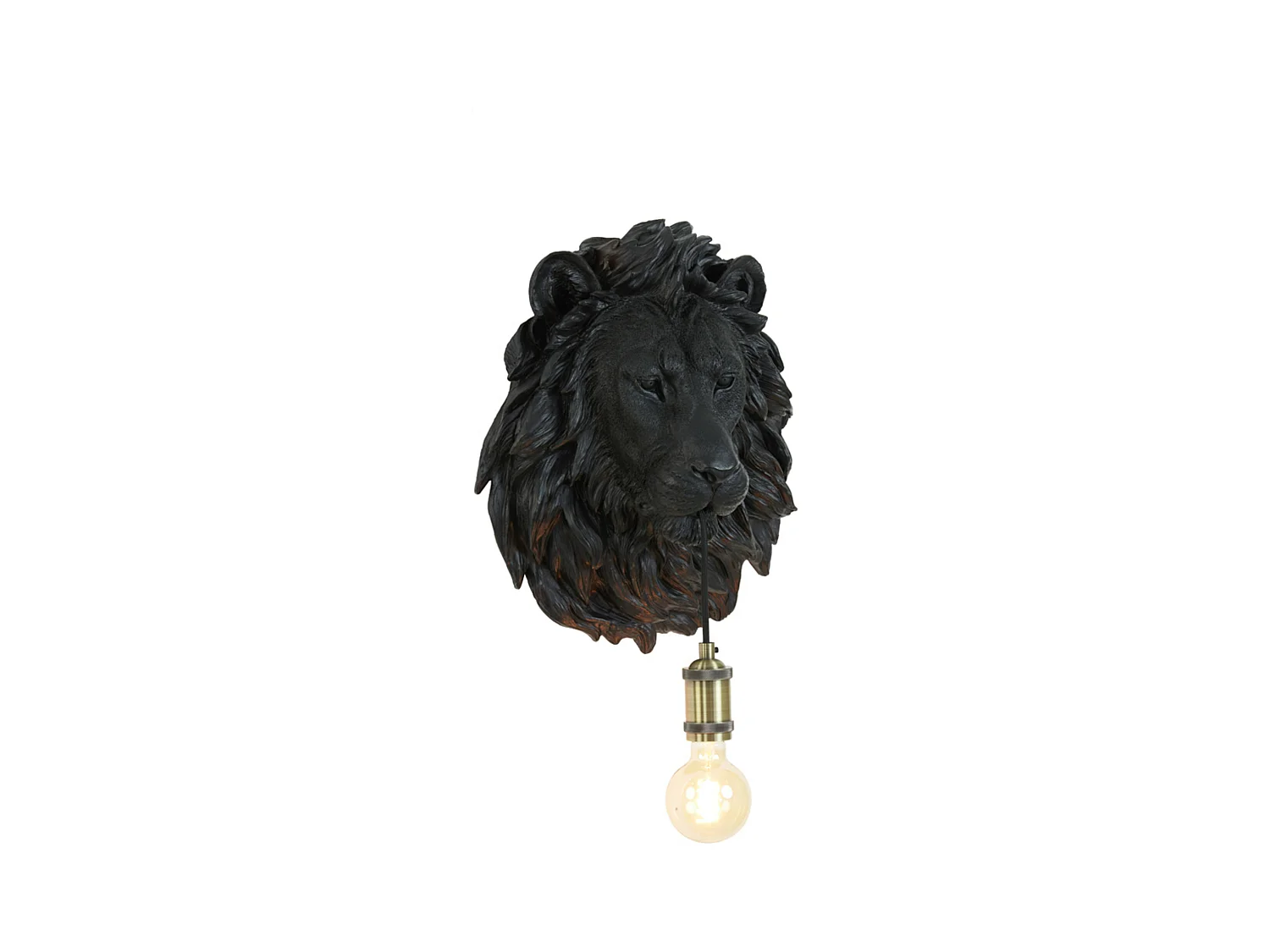 Applique LION - 33,5x19x40,5cm - Noir