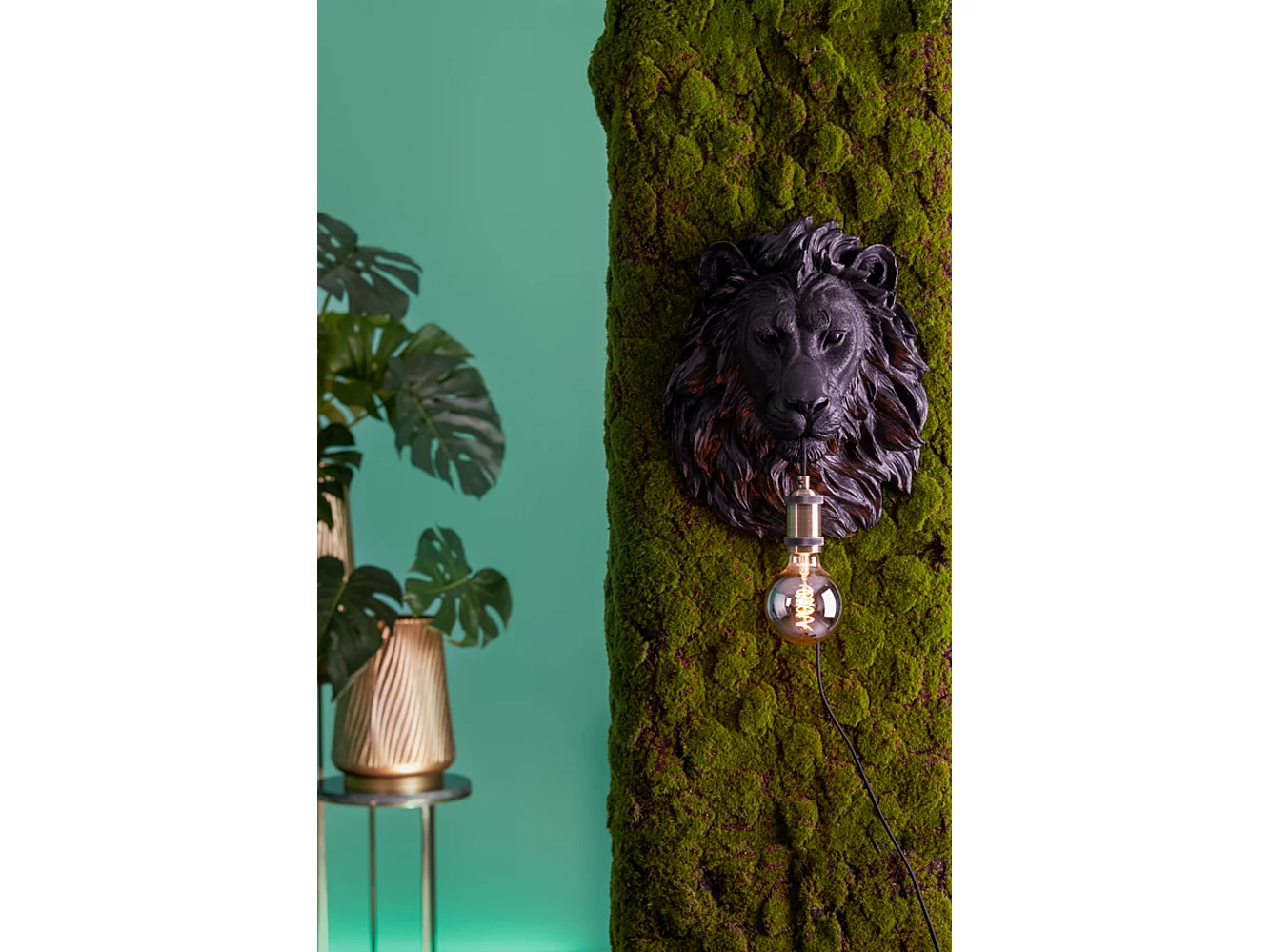 Applique LION - 33,5x19x40,5cm - Noir