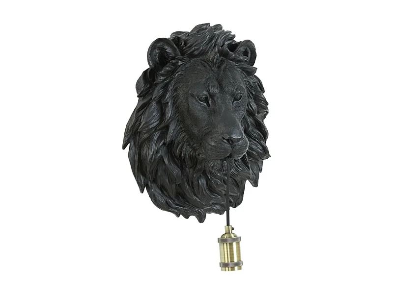 Applique LION - 33,5x19x40,5cm - Noir