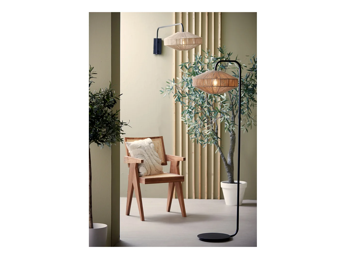 Applique LYRA - Ø43x115cm - Marron