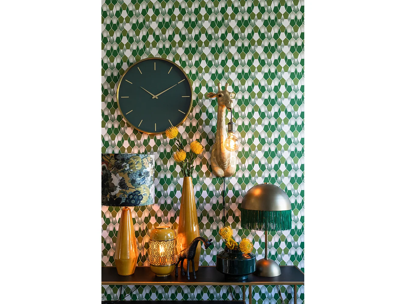 Applique GIRAFFE - 20,5x19x61cm - Doré