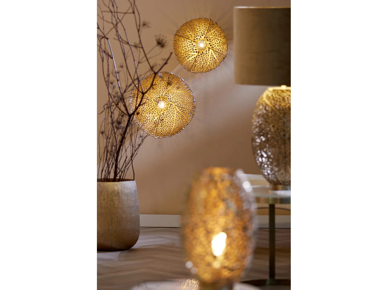 Applique SINULA - Ø45x22cm - Doré