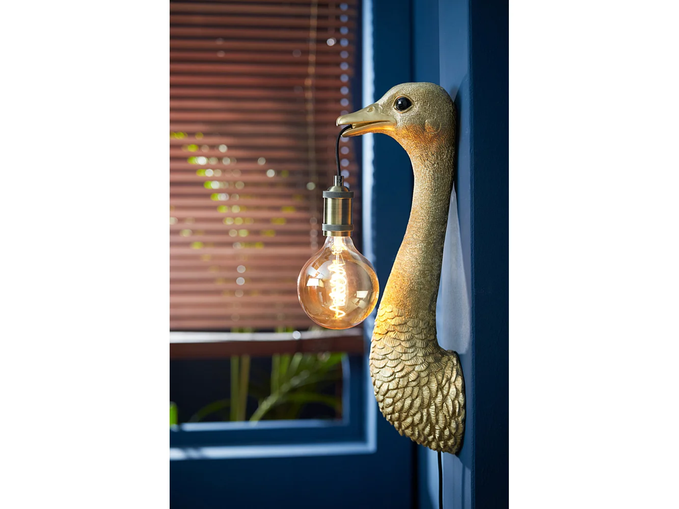 Applique AUTRUCHE - 18x15,5x57,5cm - Doré