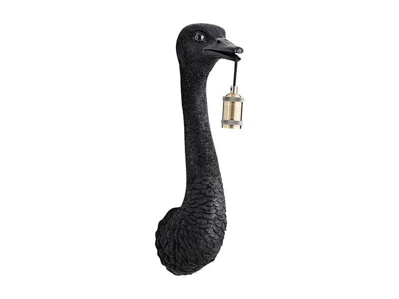 Wandlamp OSTRICH - 18x15.5x57.5cm - Zwart