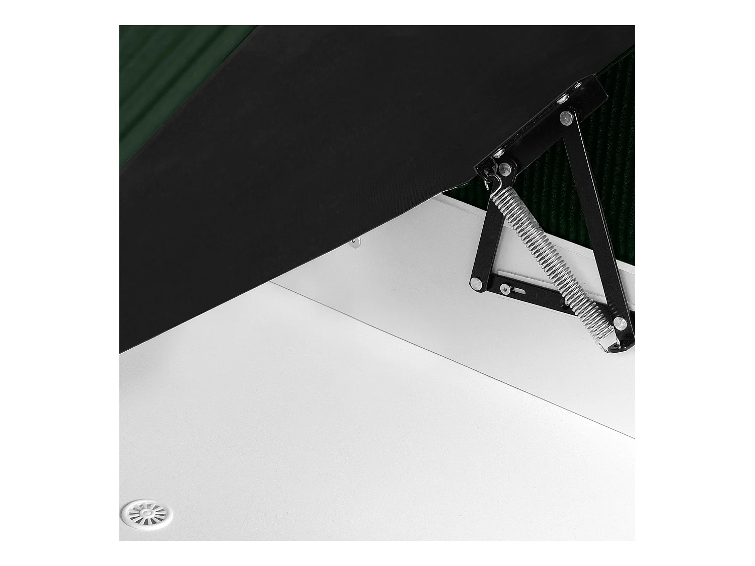 Ecksofa rechts - 3-Sitzer - EGRET - Dunkelgrün