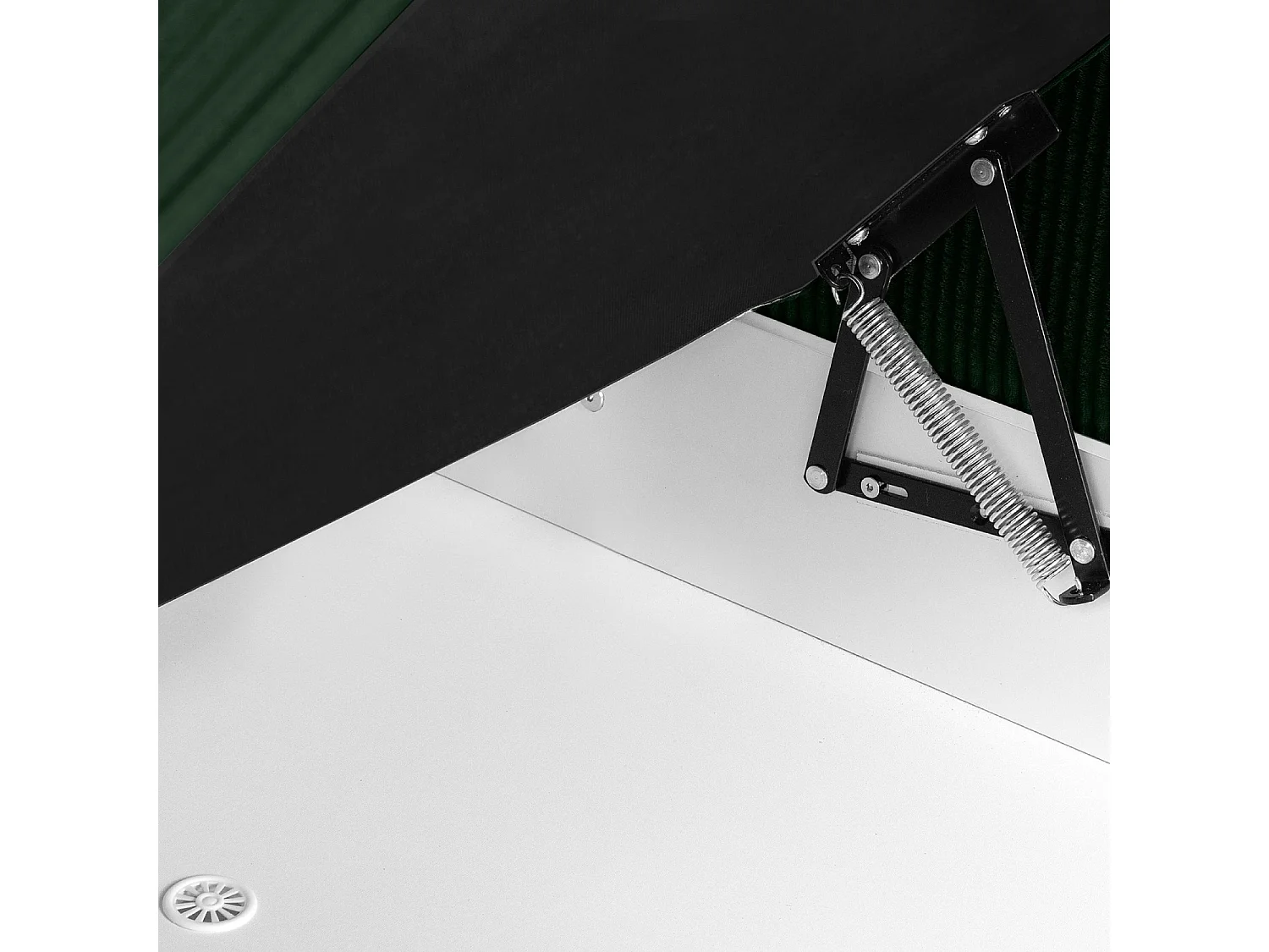 Ecksofa rechts - 3-Sitzer - EGRET - Dunkelgrün