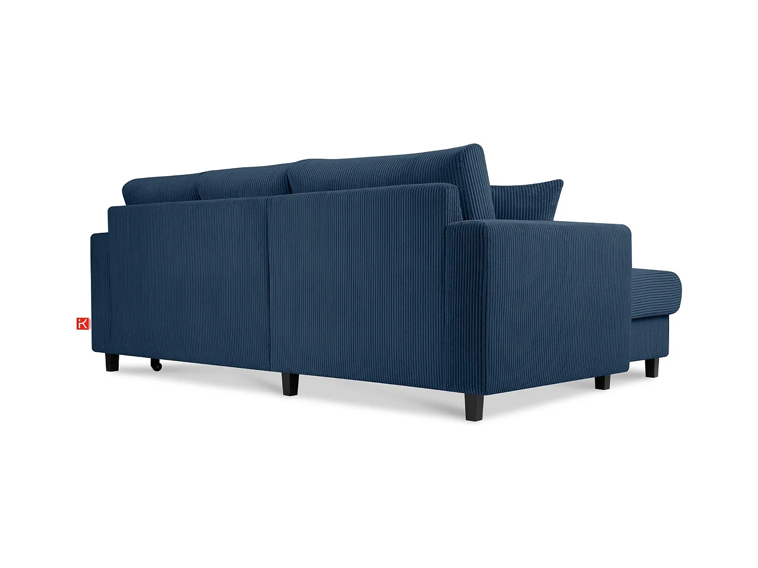 Canapé d'angle convertible gauche - 3 places - EGRET - Bleu foncé