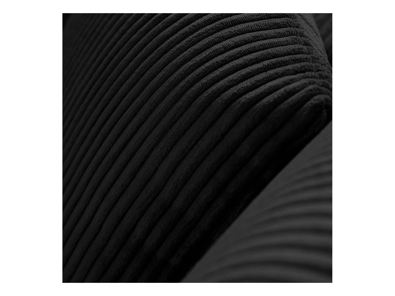 Ecksofa rechts - 3-Sitzer - EGRET - Schwarz