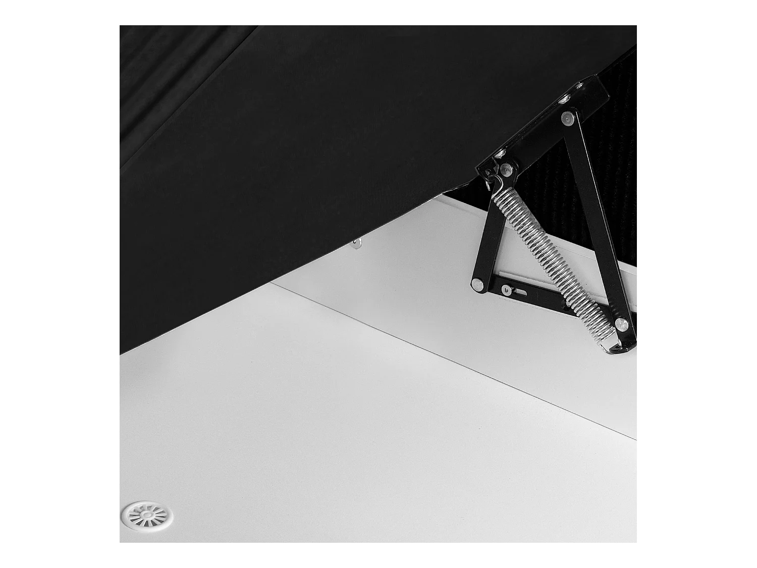 Ecksofa rechts - 3-Sitzer - EGRET - Schwarz