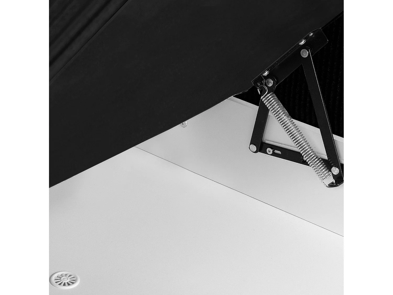 Ecksofa rechts - 3-Sitzer - EGRET - Schwarz