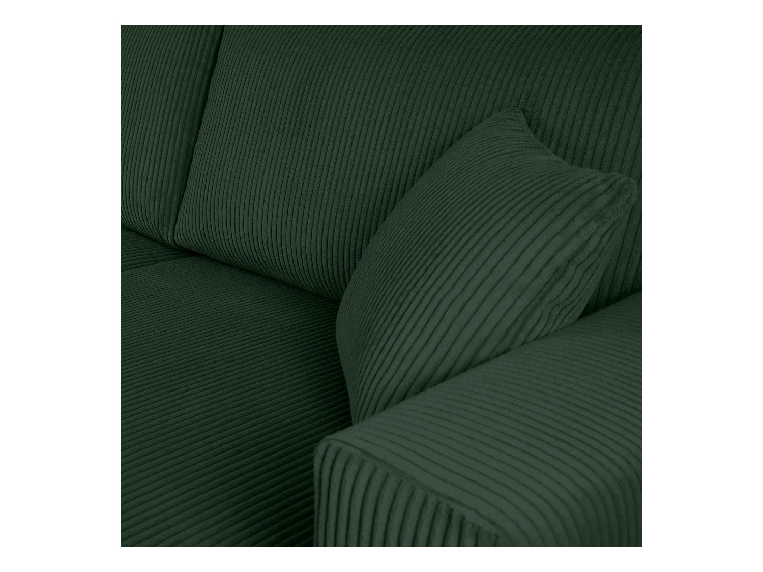 Ecksofa links - 3-Sitzer - EGRET - Dunkelgrün