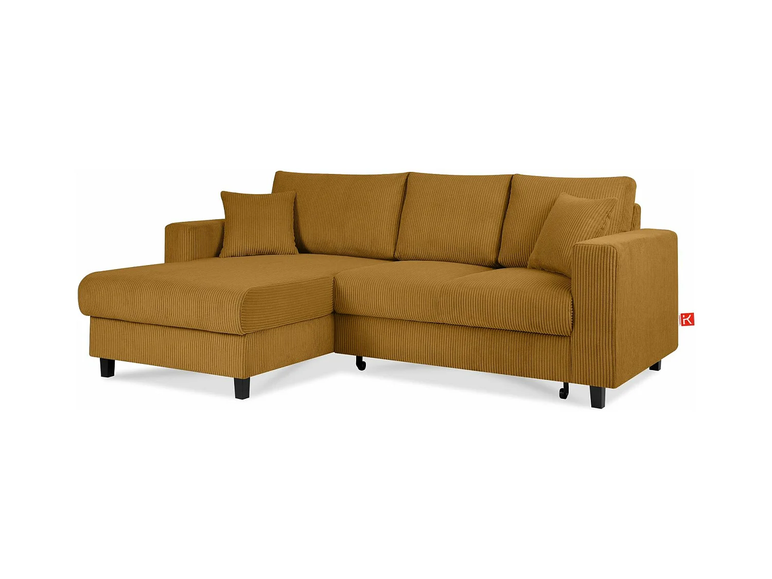 Ecksofa links - 3-Sitzer - EGRET - Gelb
