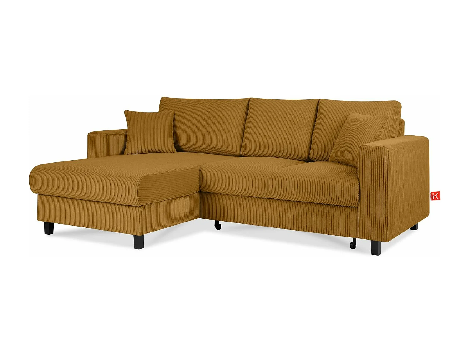 Ecksofa links - 3-Sitzer - EGRET - Gelb