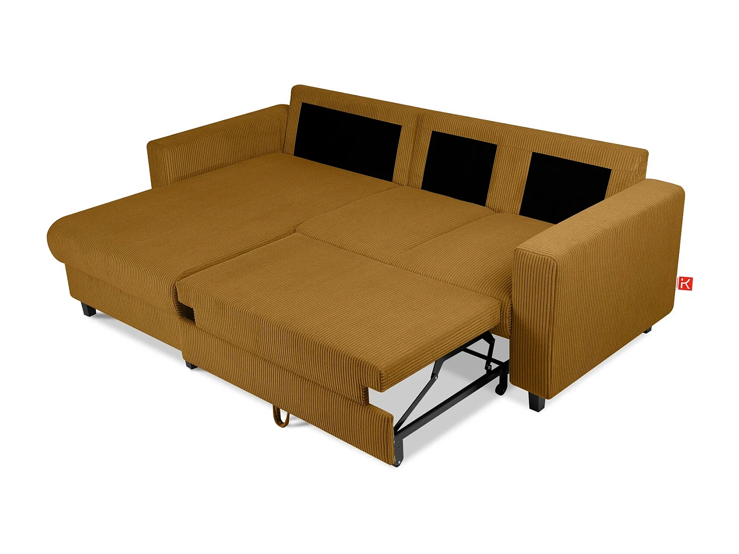 Ecksofa links - 3-Sitzer - EGRET - Gelb