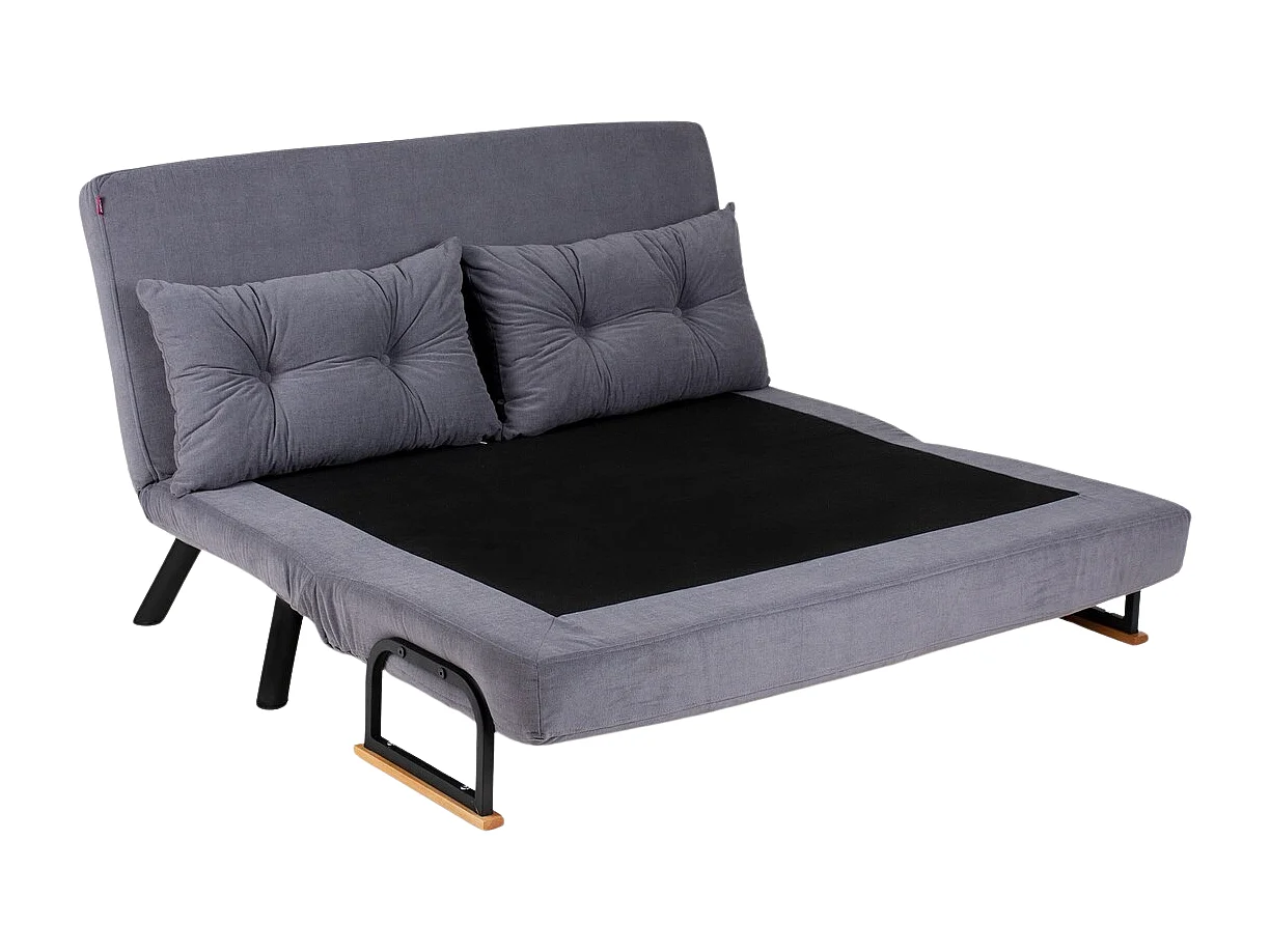 Canapé lit 2 places convertible en tissu avec pieds en métal L133 cm - SANDO