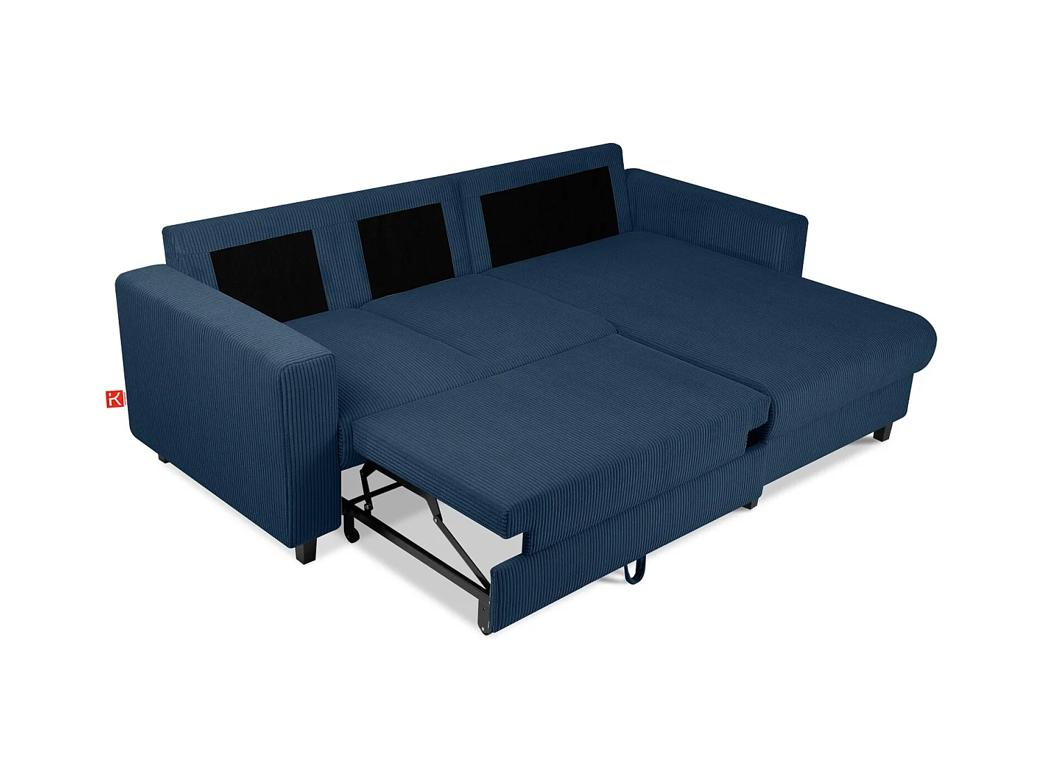 Ecksofa rechts - 3-Sitzer - EGRET - Dunkelblau