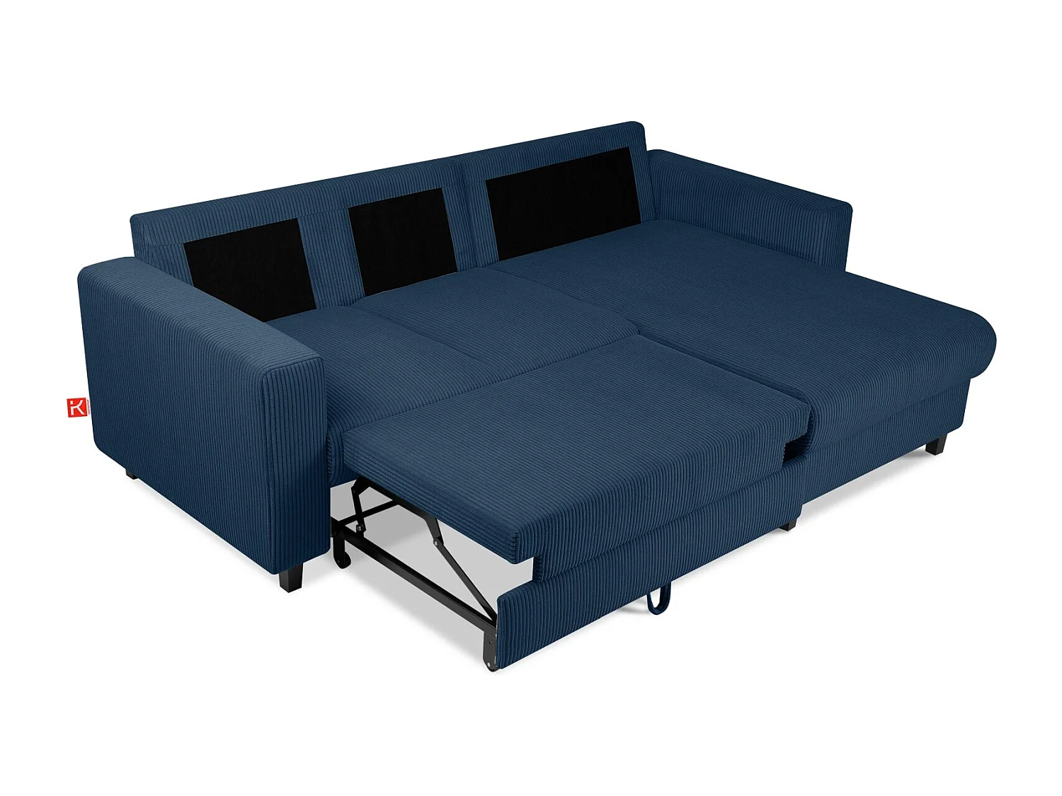 Ecksofa rechts - 3-Sitzer - EGRET - Dunkelblau