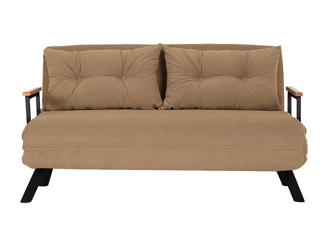 Canapé lit 2 places convertible en tissu avec pieds en métal L133 cm - SANDO