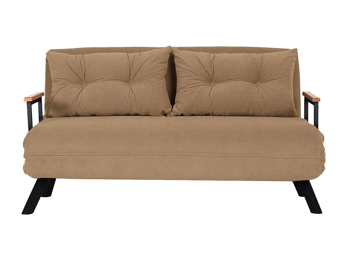 Schlafsofa für 2 Personen mit Stoffbezug und Metallfüßen L133 cm – SANDO