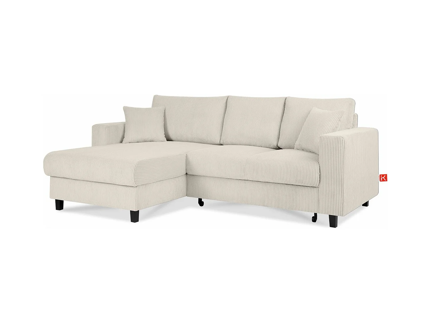 Ecksofa links - 3-Sitzer - EGRET - Creme