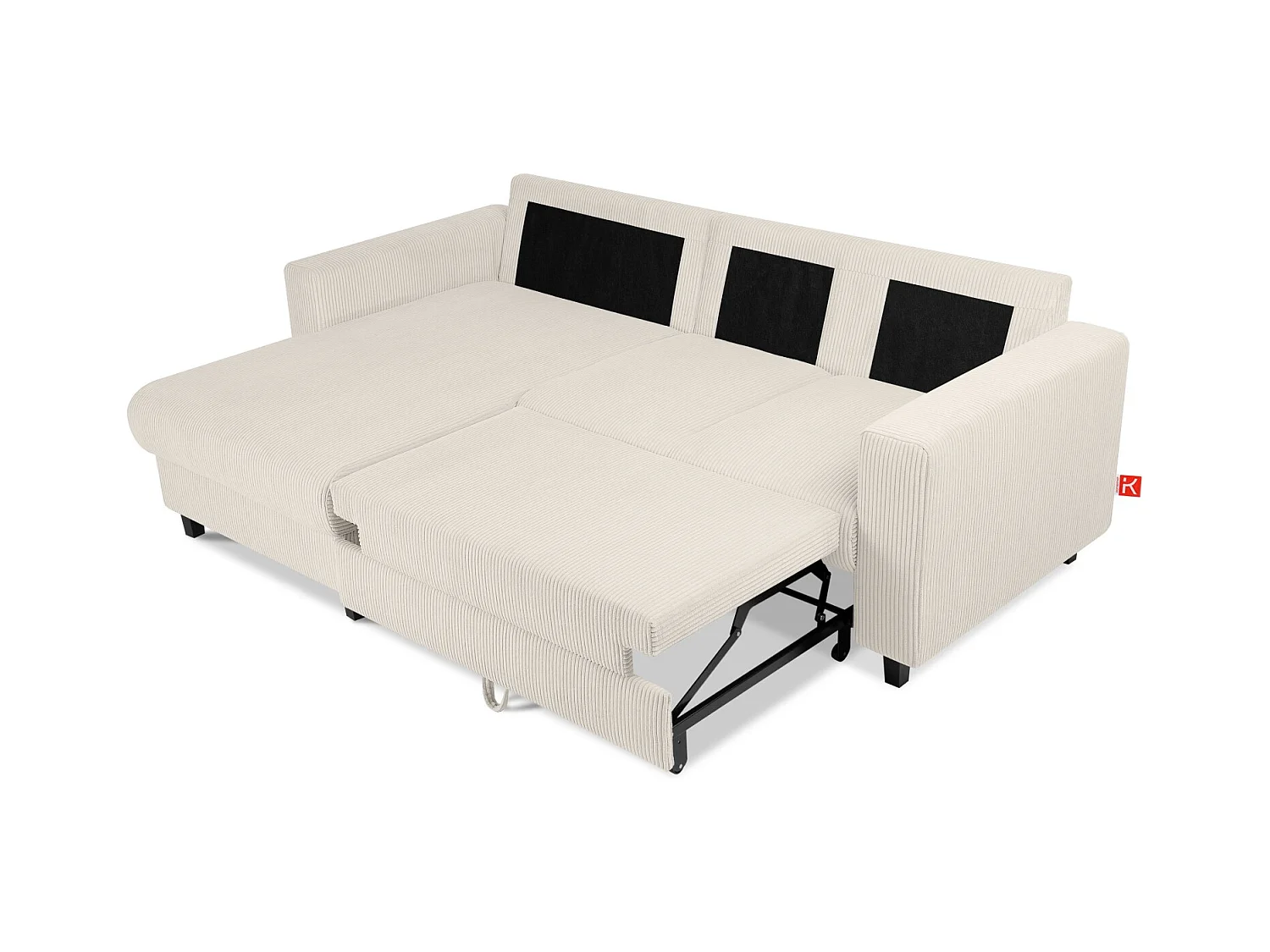 Ecksofa links - 3-Sitzer - EGRET - Creme