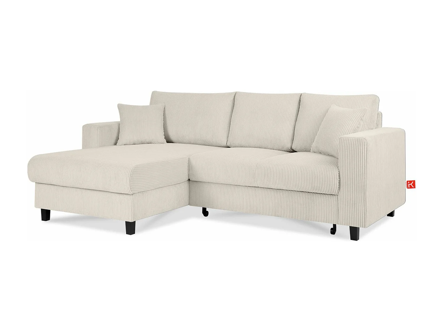 Ecksofa links - 3-Sitzer - EGRET - Creme