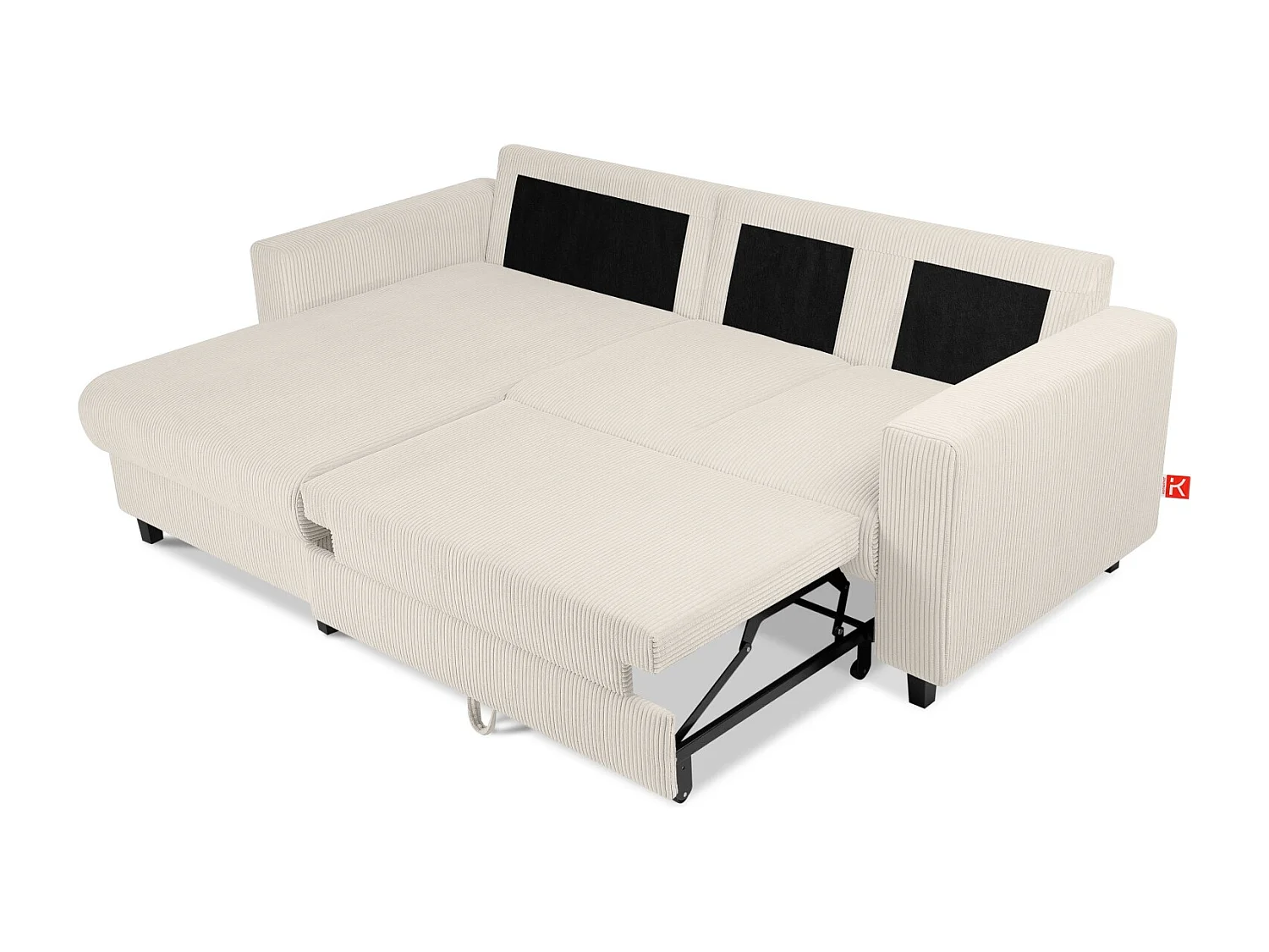Ecksofa links - 3-Sitzer - EGRET - Creme