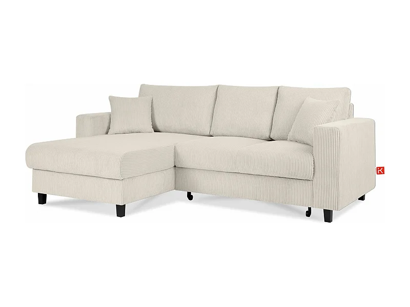 Ecksofa links - 3-Sitzer - EGRET - Creme