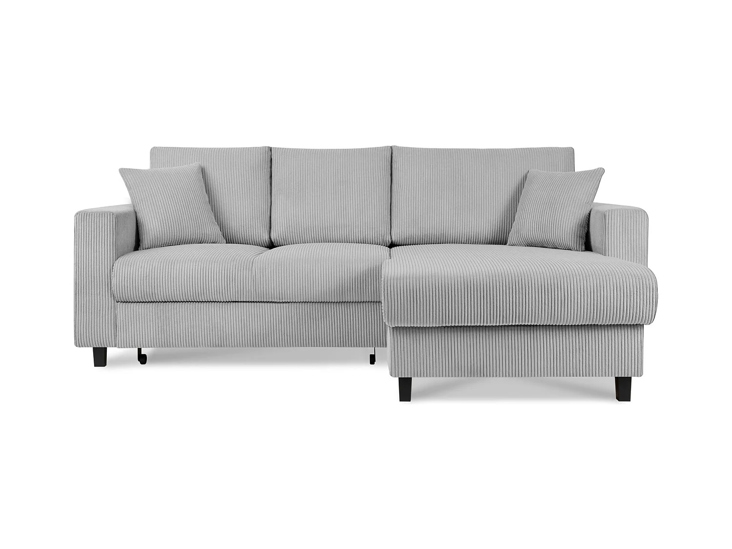 Ecksofa rechts - 3-Sitzer - EGRET - Hellgrau