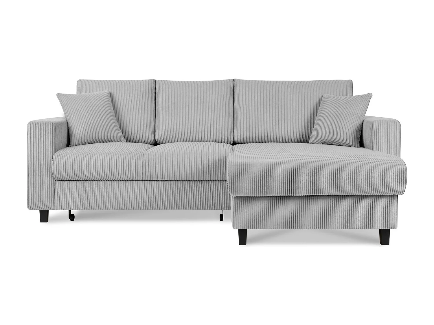 Ecksofa rechts - 3-Sitzer - EGRET - Hellgrau