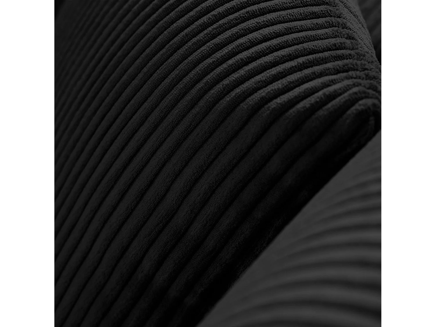 Ecksofa links - 3-Sitzer - EGRET - Schwarz