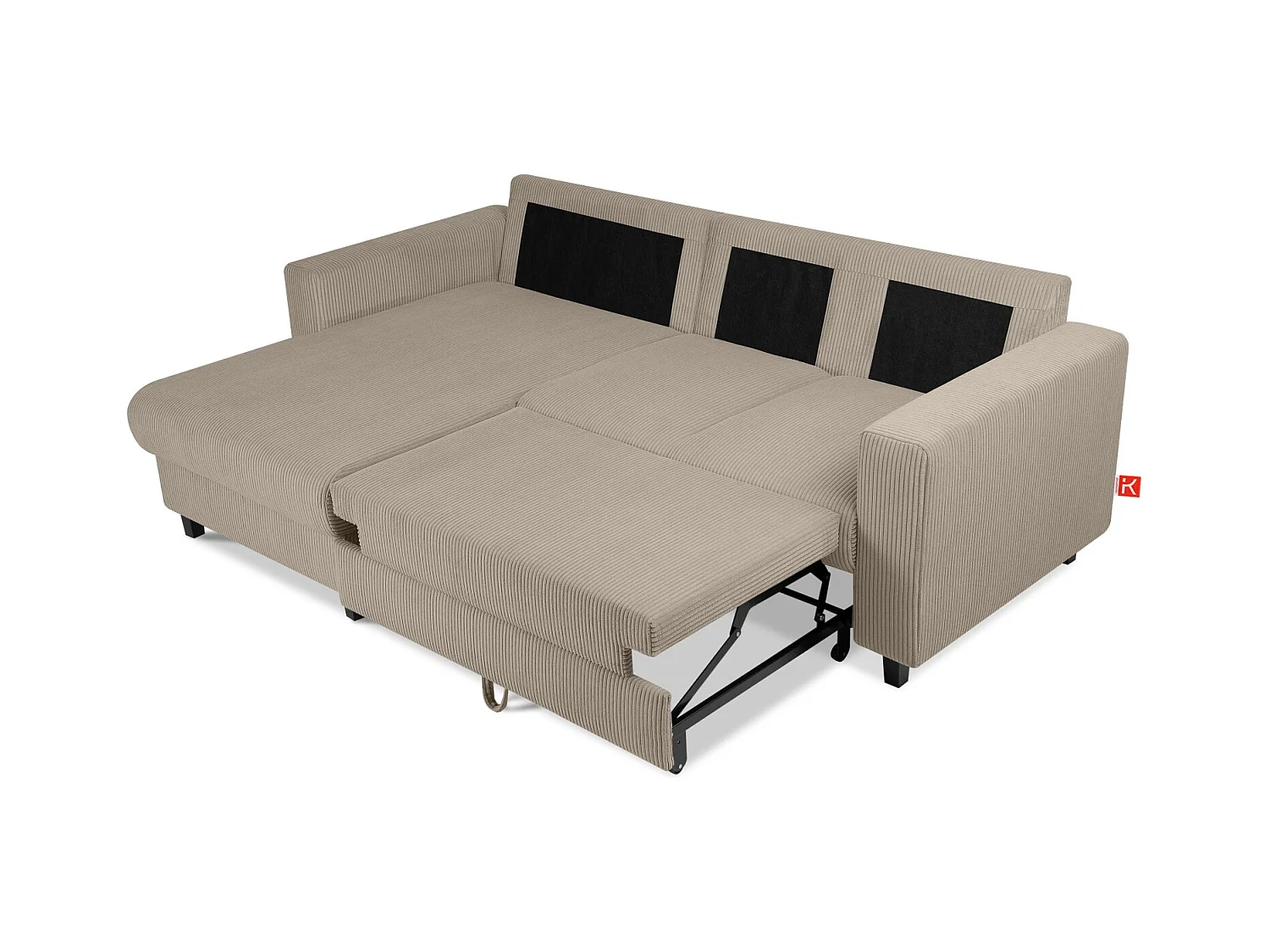 Ecksofa links - 3-Sitzer - EGRET - Beige
