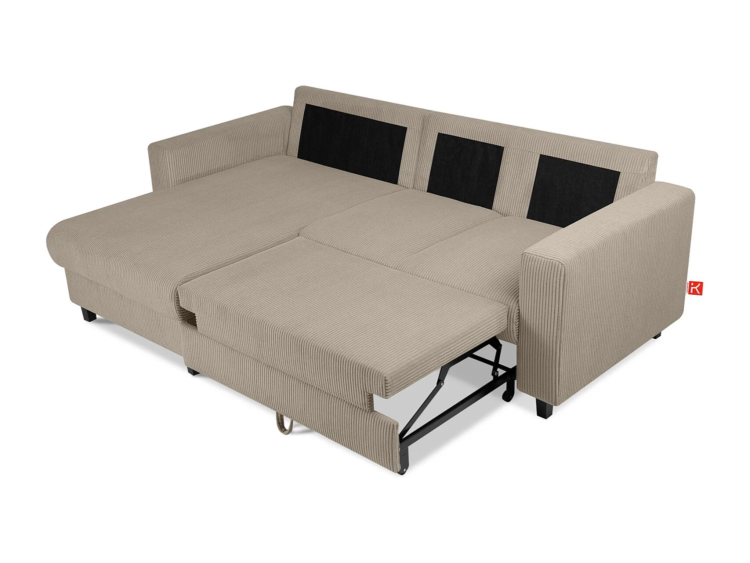 Ecksofa links - 3-Sitzer - EGRET - Beige