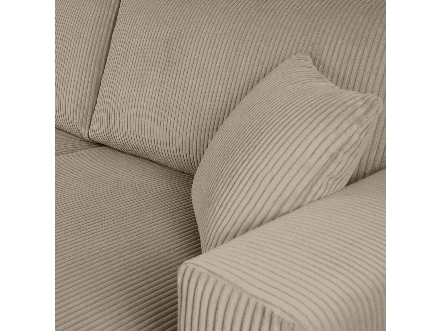 Ecksofa links - 3-Sitzer - EGRET - Beige