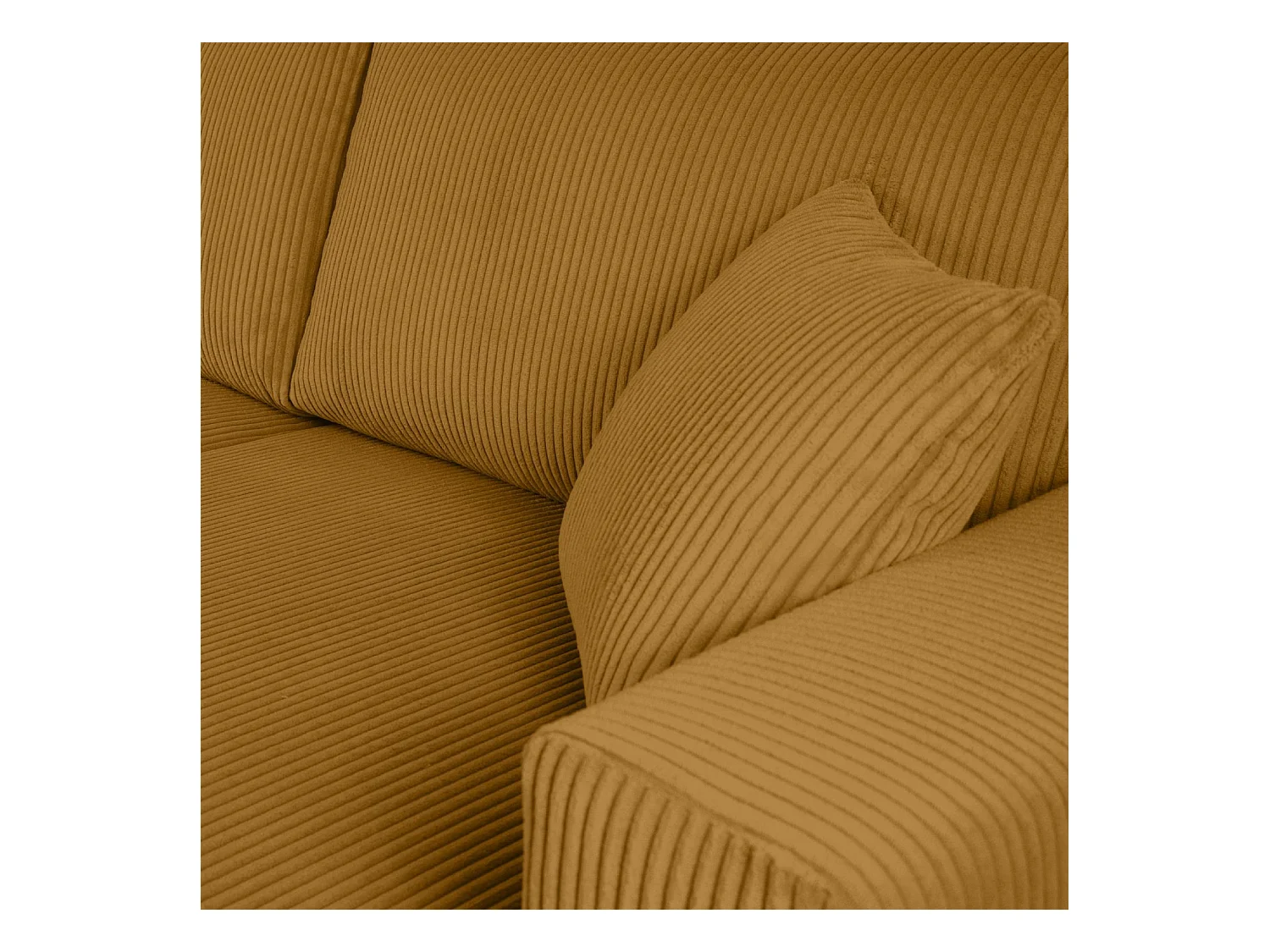 Ecksofa rechts - 3-Sitzer - EGRET - Gelb