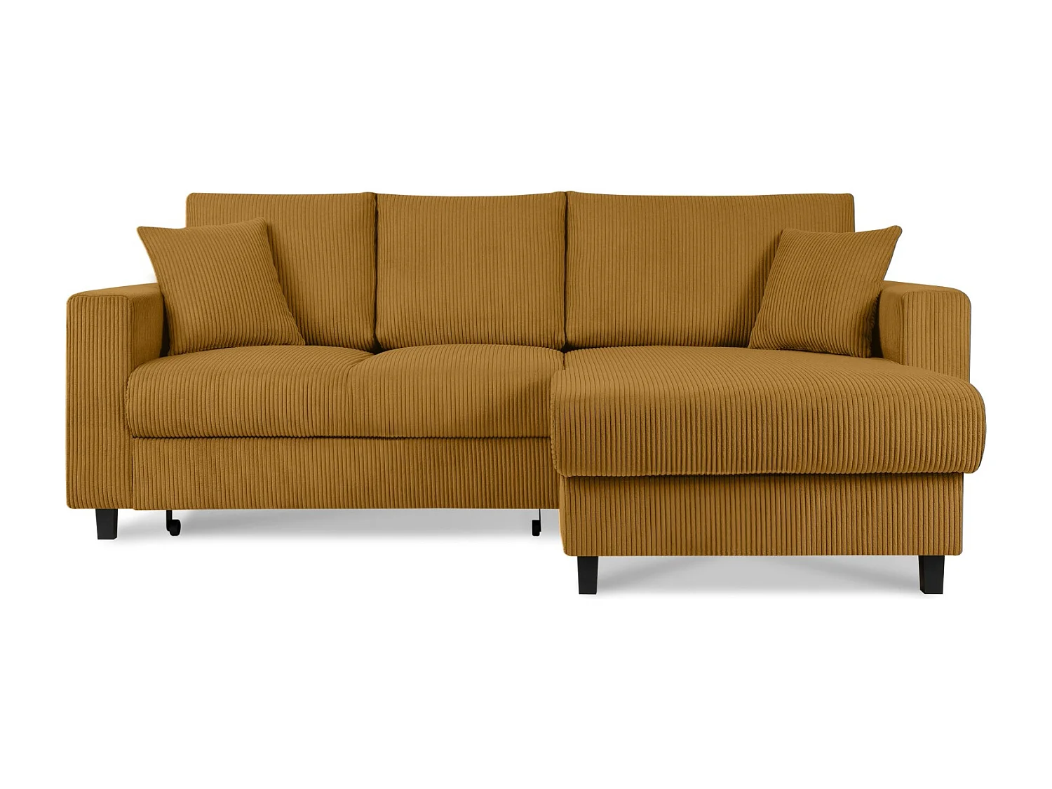 Ecksofa rechts - 3-Sitzer - EGRET - Gelb