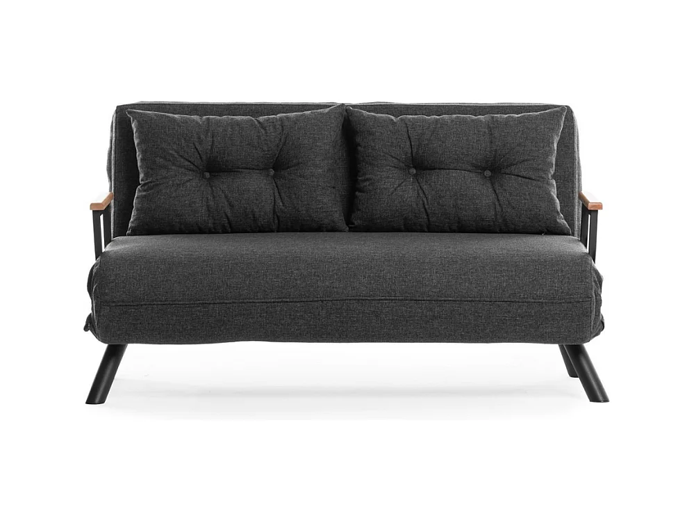 Canapé lit 2 places convertible en tissu avec pieds en métal L133 cm - SANDO