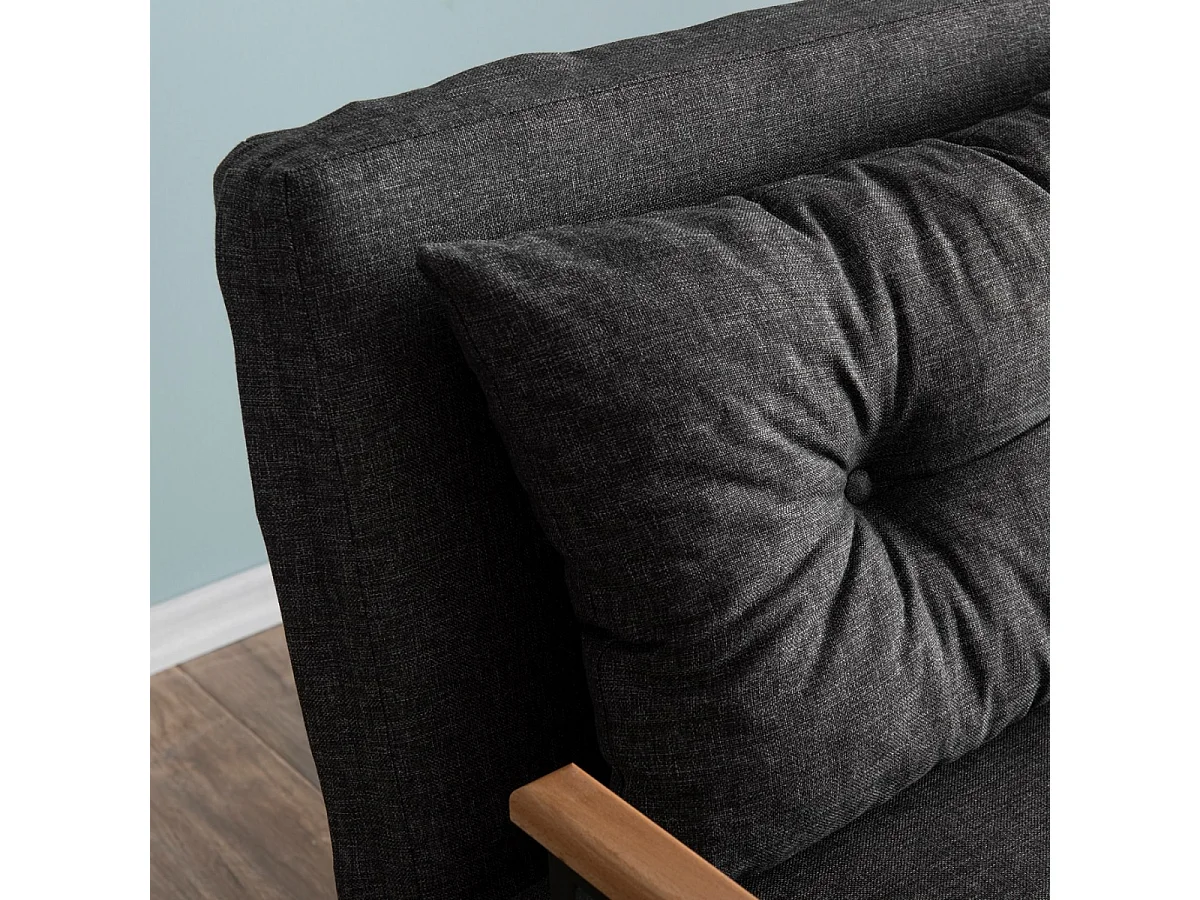 Canapé lit 2 places convertible en tissu avec pieds en métal L133 cm - SANDO