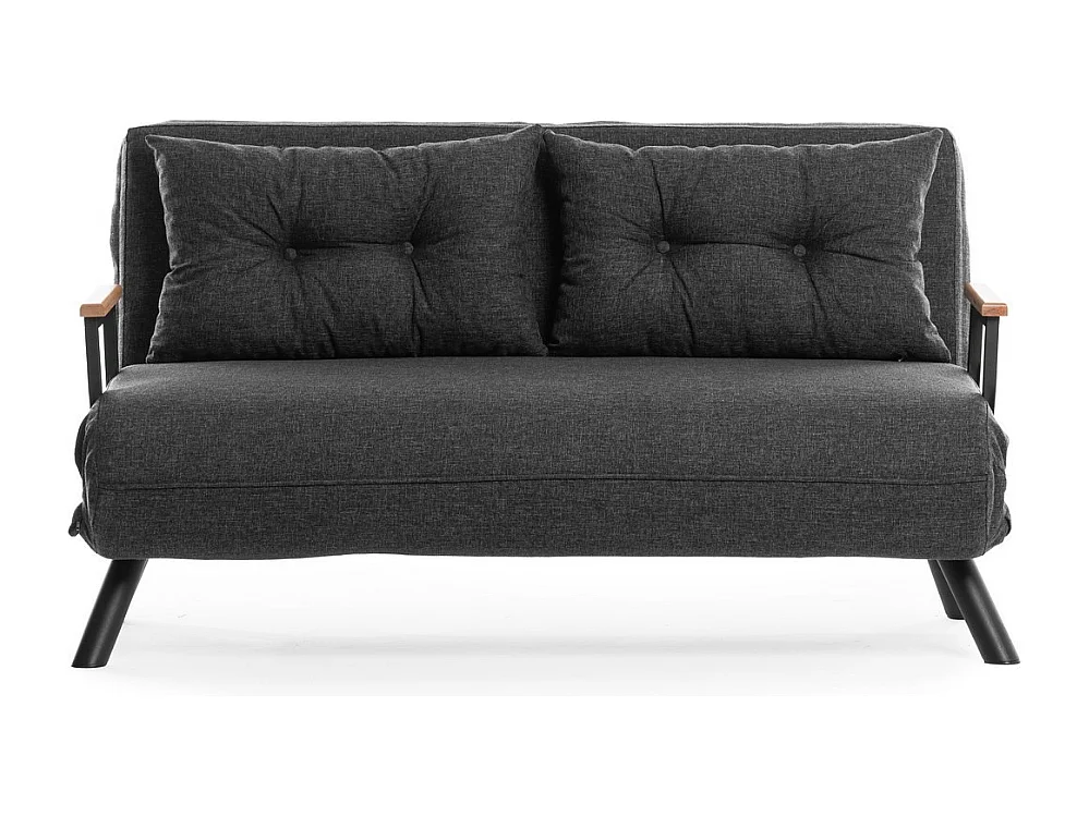 Schlafsofa für 2 Personen mit Stoffbezug und Metallfüßen L133 cm – SANDO