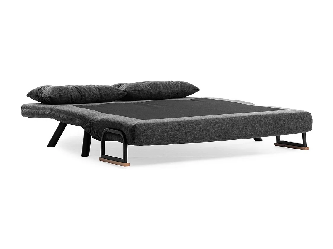 Schlafsofa für 2 Personen mit Stoffbezug und Metallfüßen L133 cm – SANDO