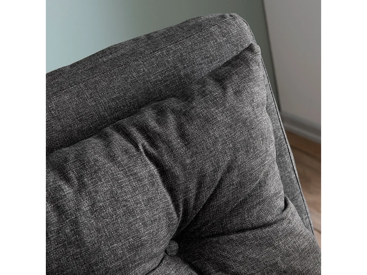 Schlafsofa für 2 Personen mit Stoffbezug und Metallfüßen L133 cm – SANDO