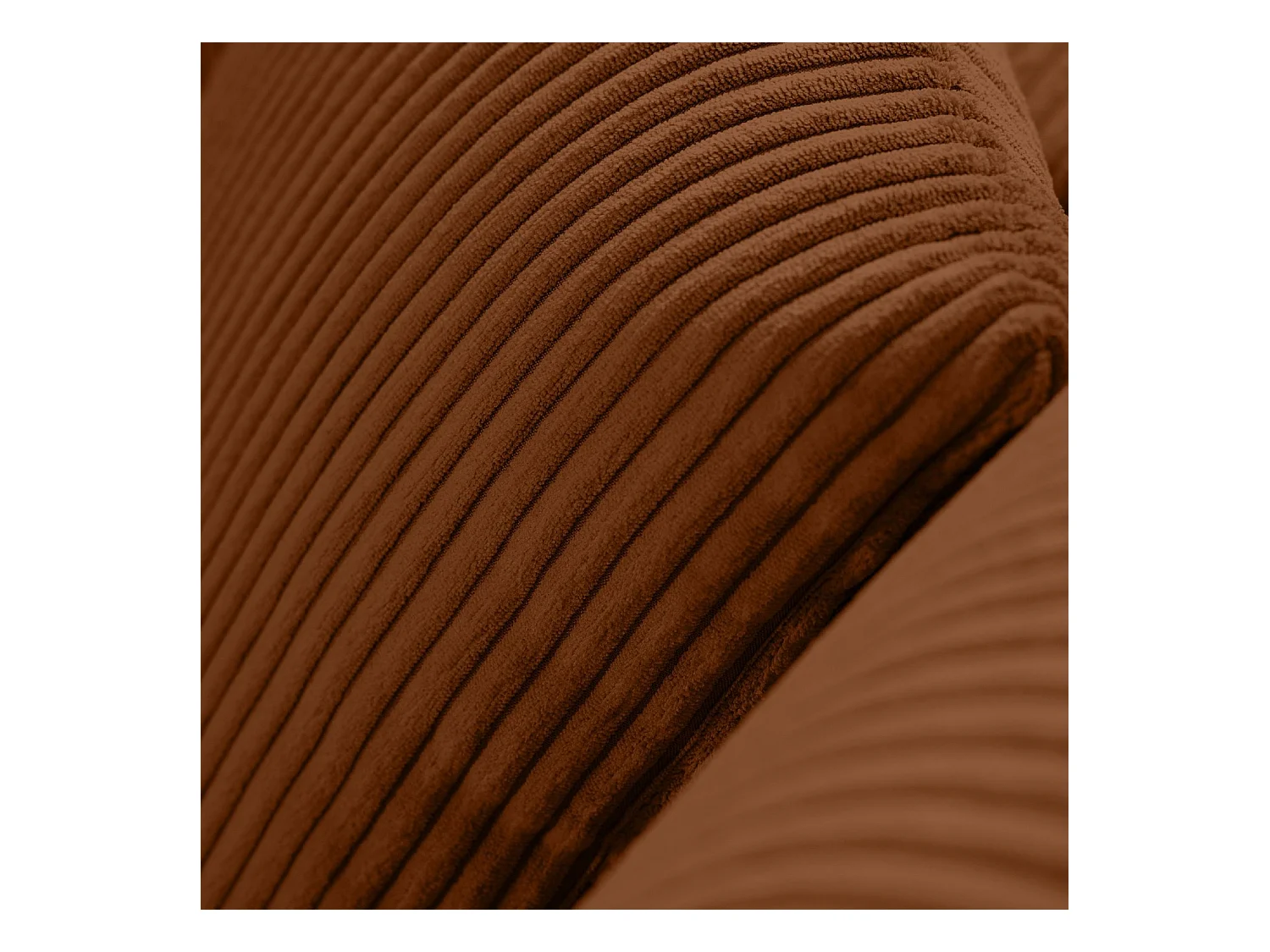 Ecksofa links - 3-Sitzer - EGRET - Rot-Orange