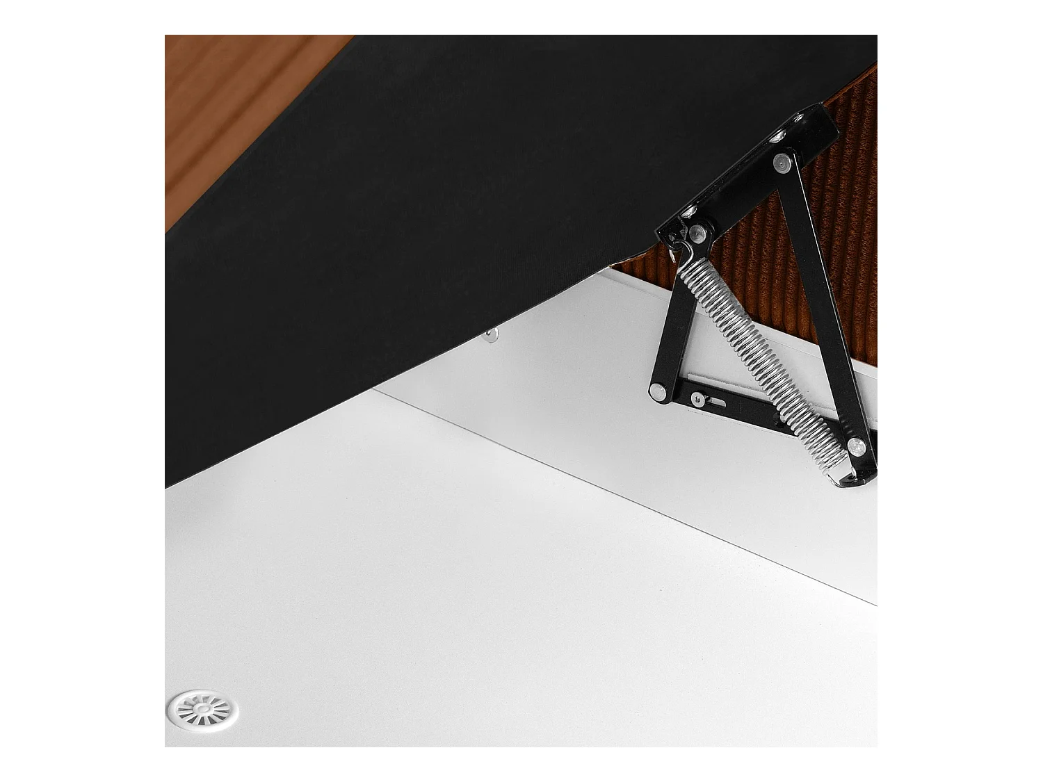 Ecksofa links - 3-Sitzer - EGRET - Rot-Orange