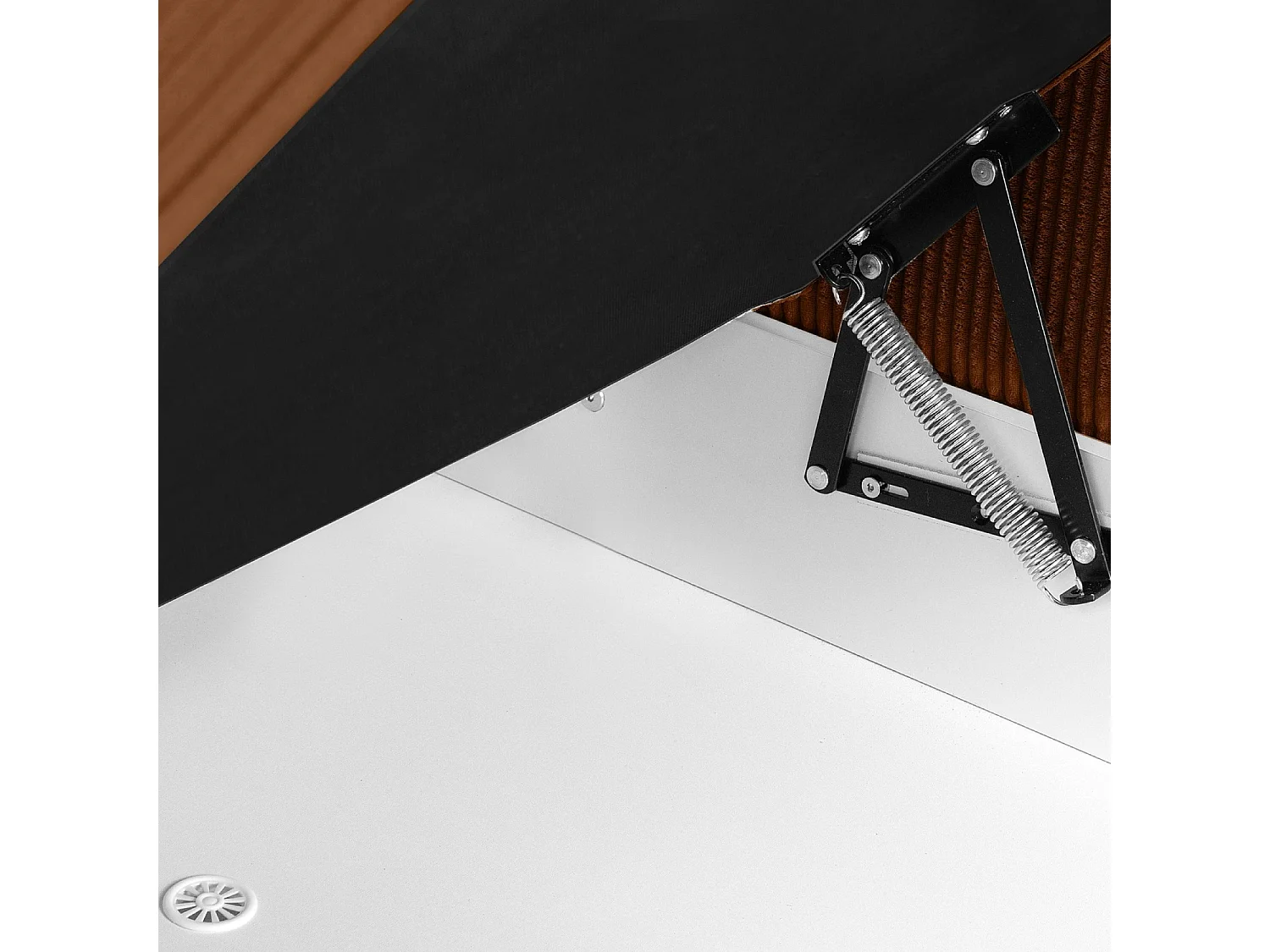 Ecksofa links - 3-Sitzer - EGRET - Rot-Orange