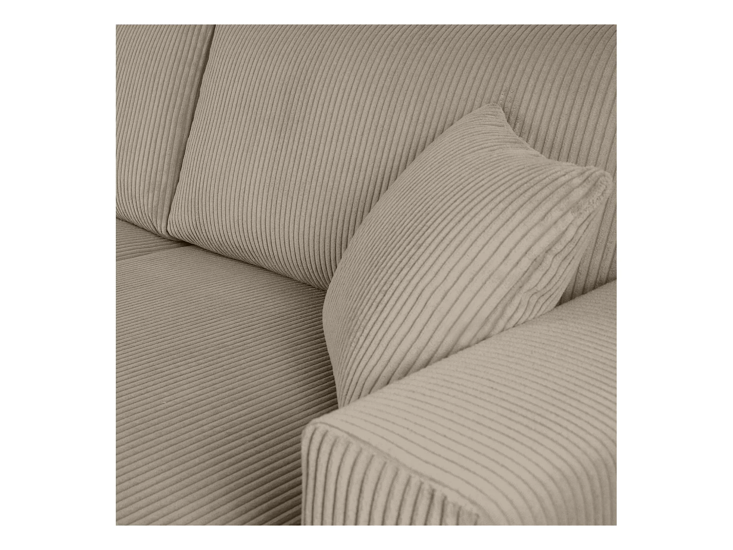 Ecksofa rechts - 3-Sitzer - EGRET - Beige