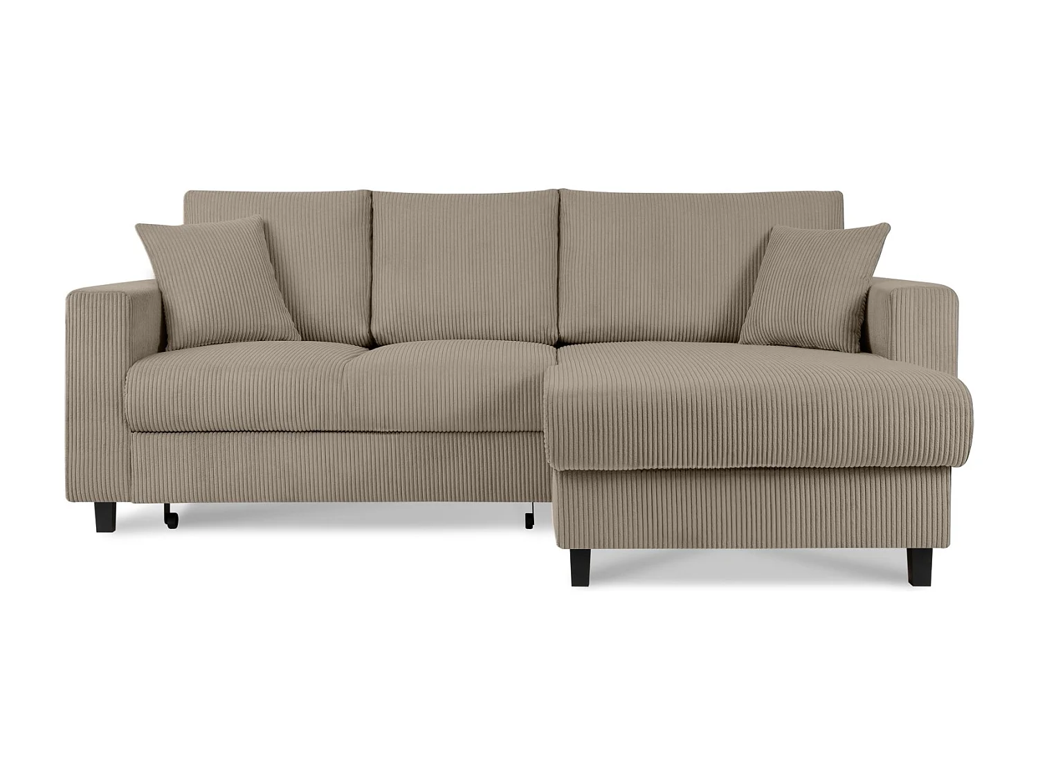 Ecksofa rechts - 3-Sitzer - EGRET - Beige