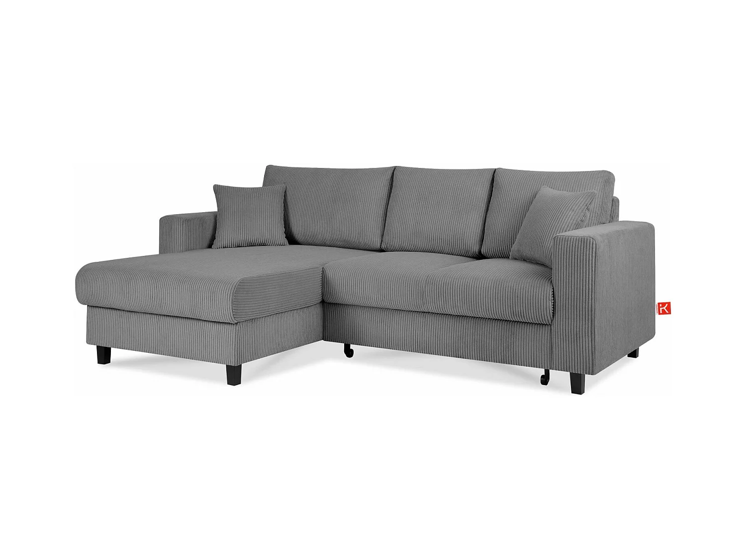 Ecksofa links - 3-Sitzer - EGRET - Dunkelgrau
