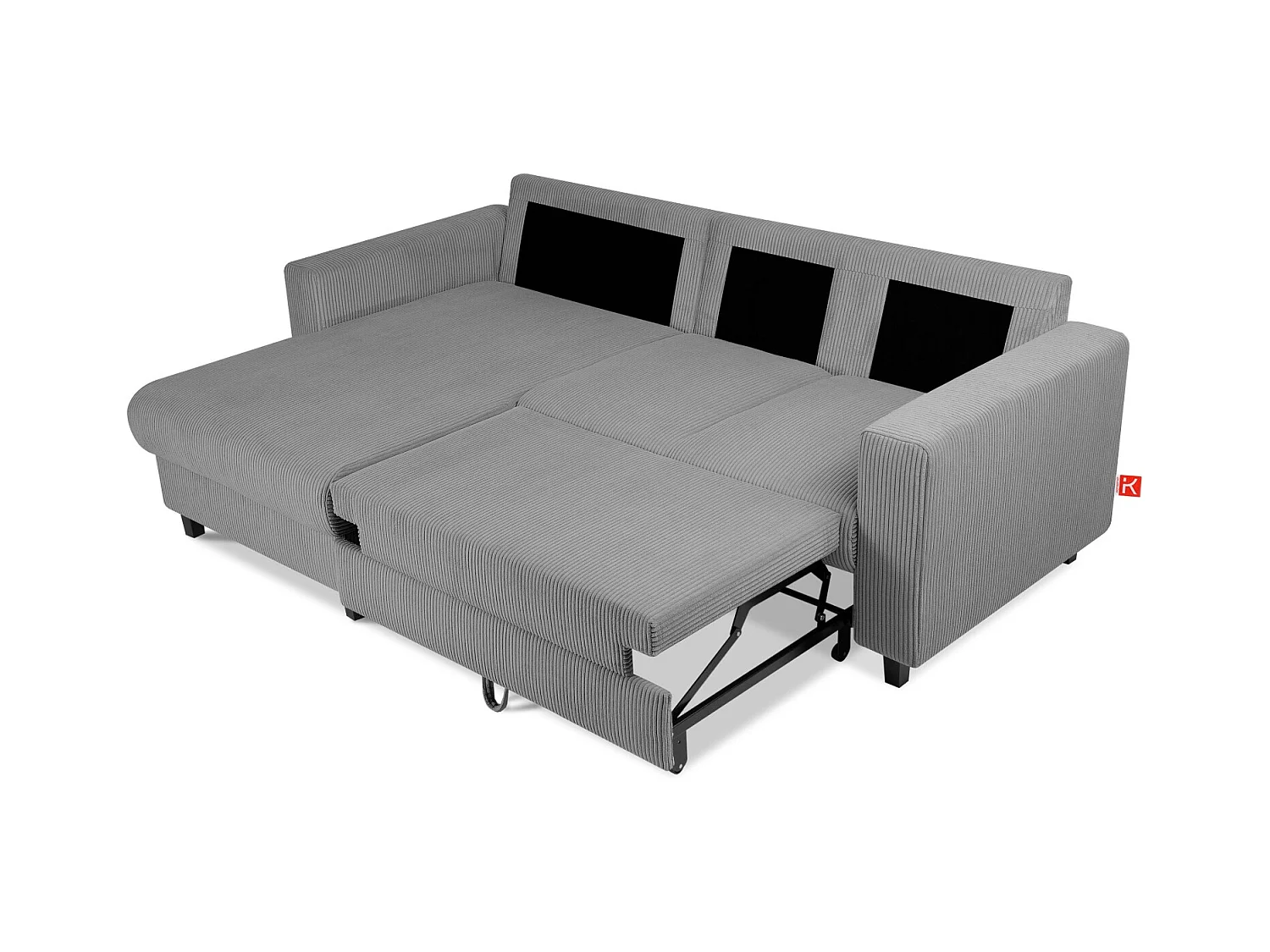 Ecksofa links - 3-Sitzer - EGRET - Dunkelgrau