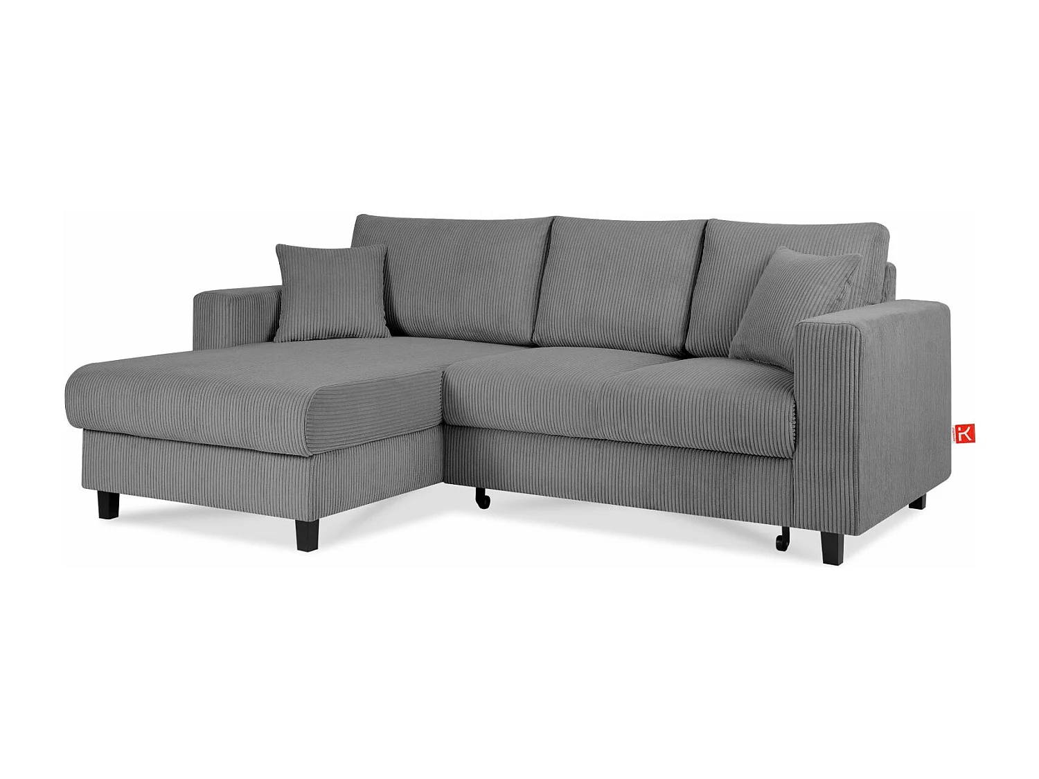 Ecksofa links - 3-Sitzer - EGRET - Dunkelgrau